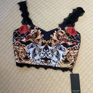 Marciano Guilded Floral Top